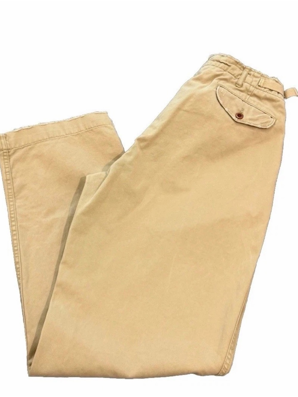 VINTAGE POLO RALPH LAUREN STANDARD ISSUE MILITARY PANTS DISTRESSED SZ 35/32